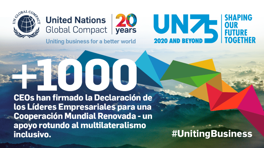 Líderes empresariales de más de 100 países se comprometen a apoyar el multilateralismo en el marco del 75 aniversario de la ONU